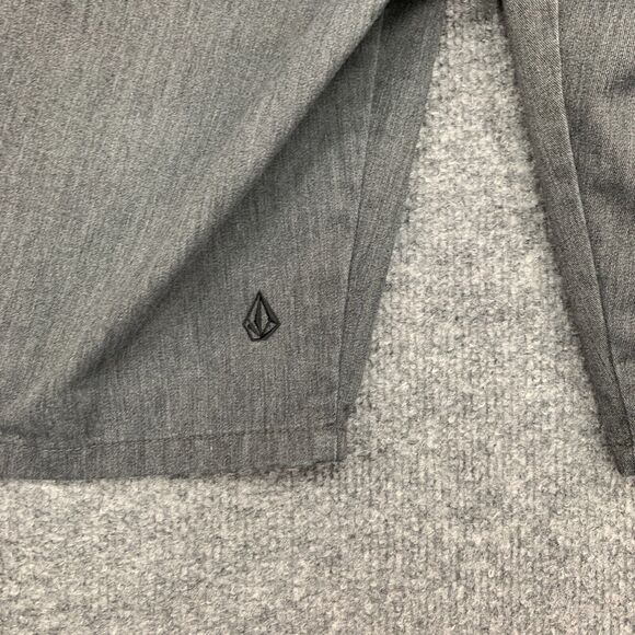 Volcom Walkshorts Mens 31 Graphite Flat Front Relaxed Fit Frickin Modern Chino - Picture 9 of 13